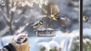 Cet aliment pas cher transforme votre jardin en refuge pour mésanges tout l’hiver, si vous le placez bien