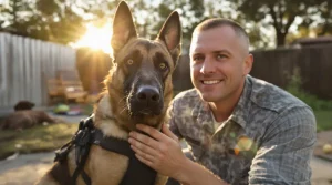 Pour rester avec le Malinois qui l’accompagnait en mission, ce maître-chien choisit de l’adopter