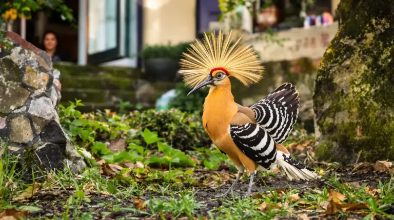 Vous avez aperçu cet oiseau orangé à crête au jardin : ce que sa présence rare révèle vraiment
